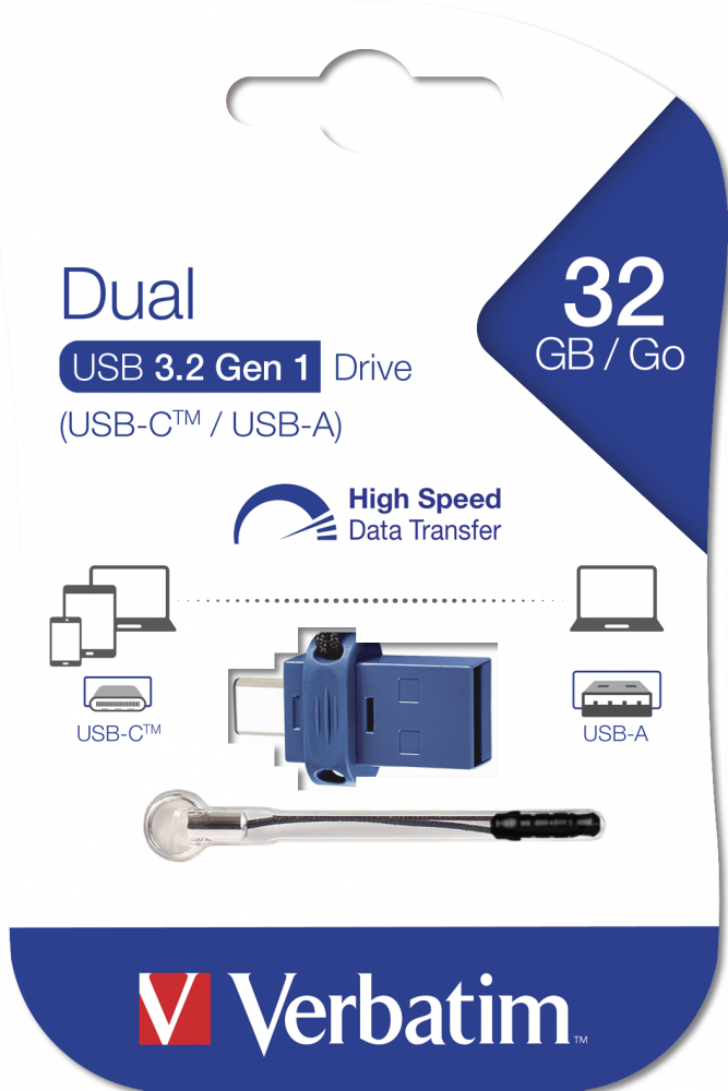 Dual USB-drev USB-C / USB-A 32 GB