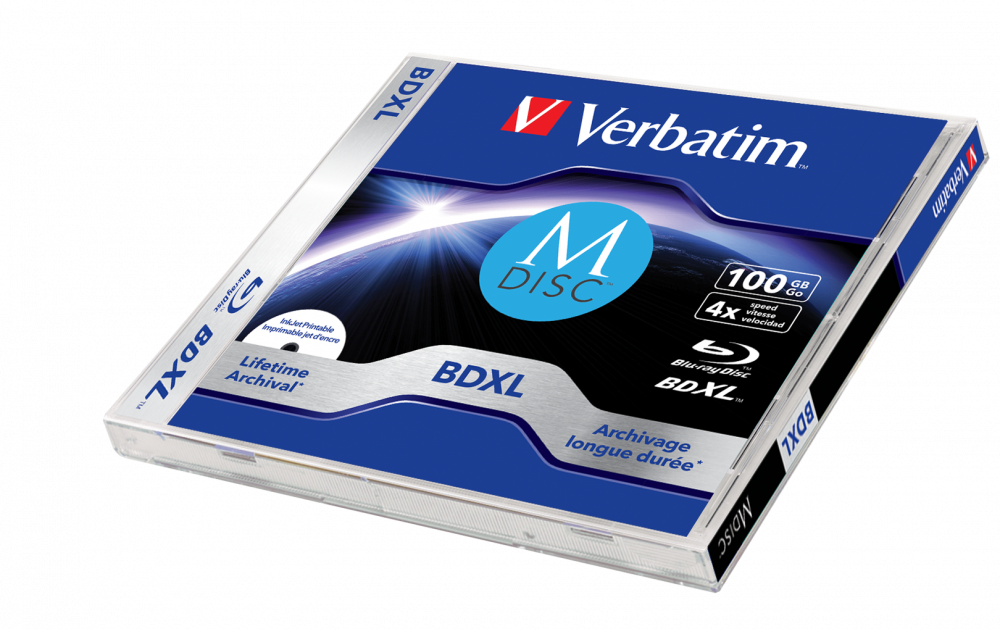 Verbatim MDISC Lifetime archival BDXL 100GB - 1 stk. i plasticæske