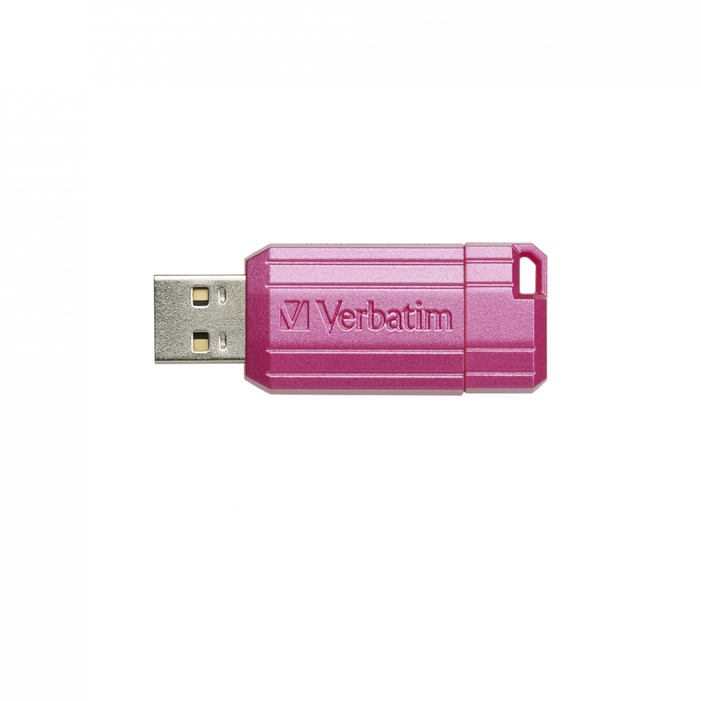 PinStripe USB-drev 128GB hot pink