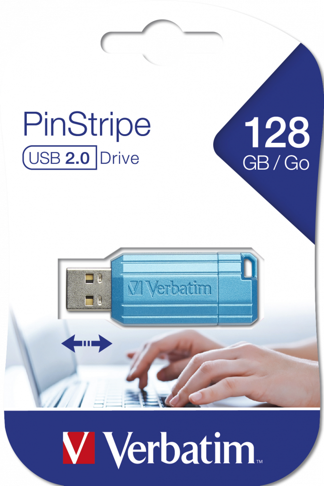 PinStripe USB-drev 128GB caribisk blå