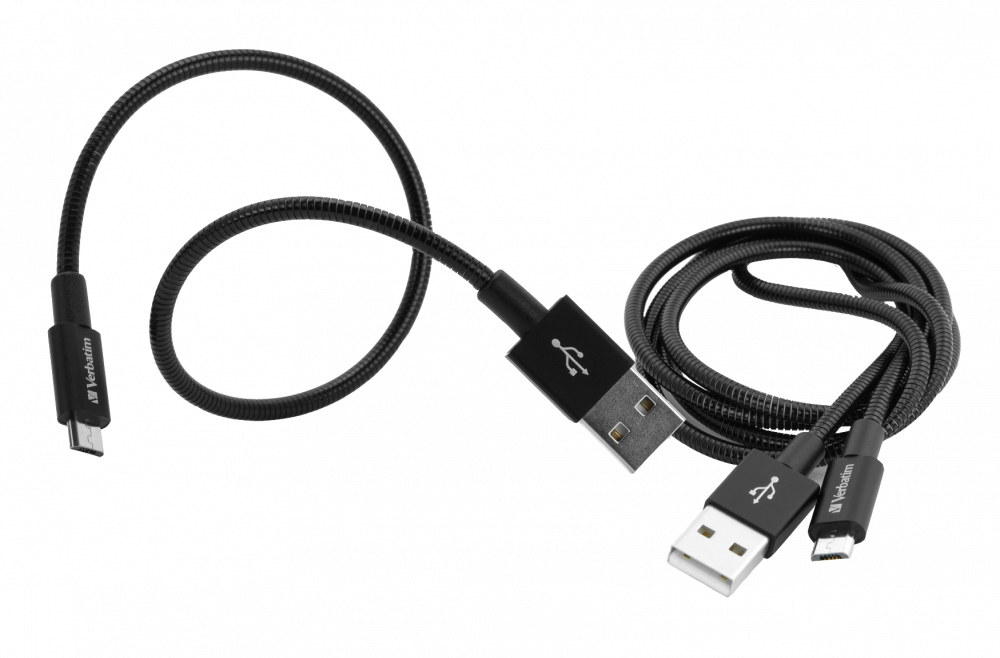 Micro USB, sort – 2-pak synkroniserings- og opladningskabel 100 cm & 30 cm