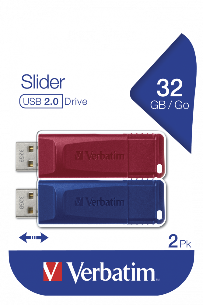 Slider USB-drev 32 GB multipakning