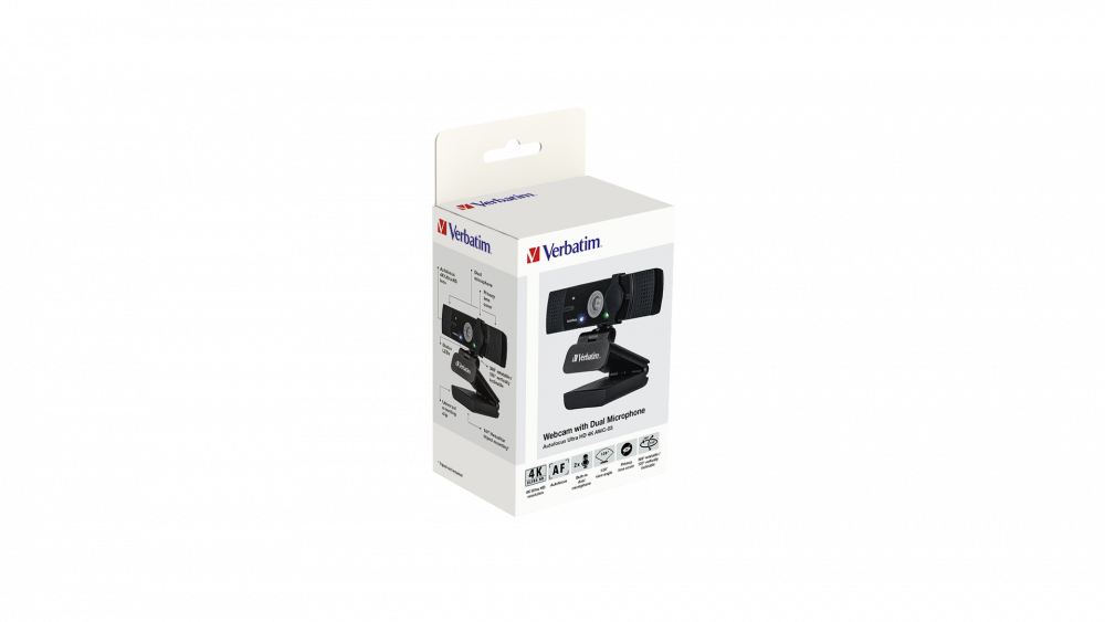 Webkamera med dobbelt mikrofon Autofokus Ultra HD 4 K AWC-03